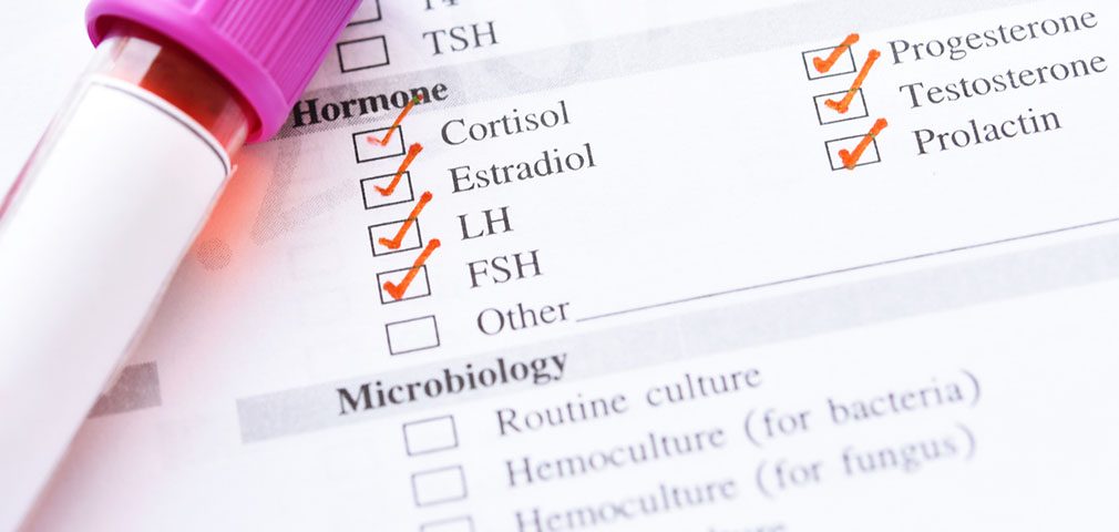 Blood sample for sex hormone test